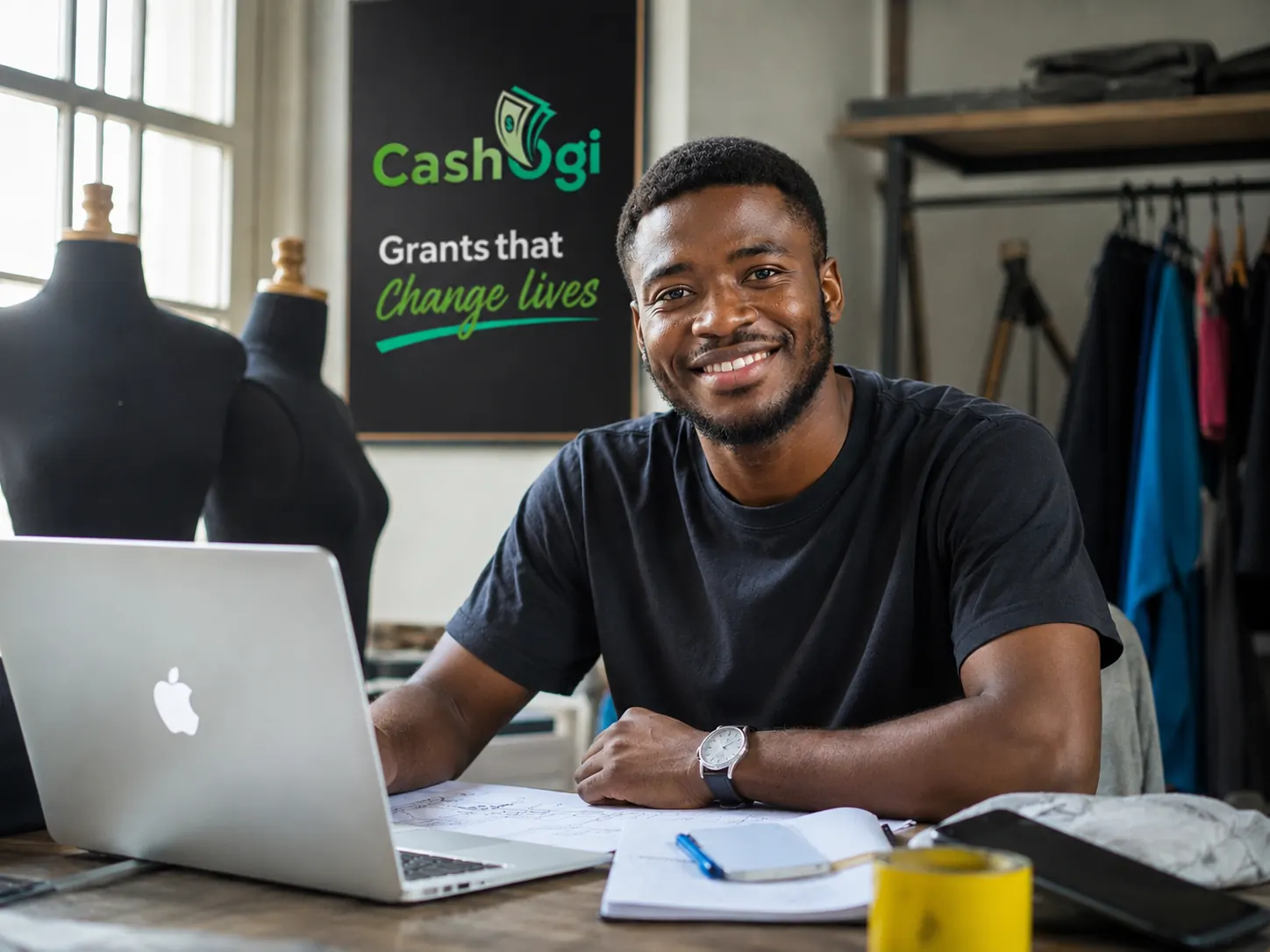 A Cashogi grant applicant at work